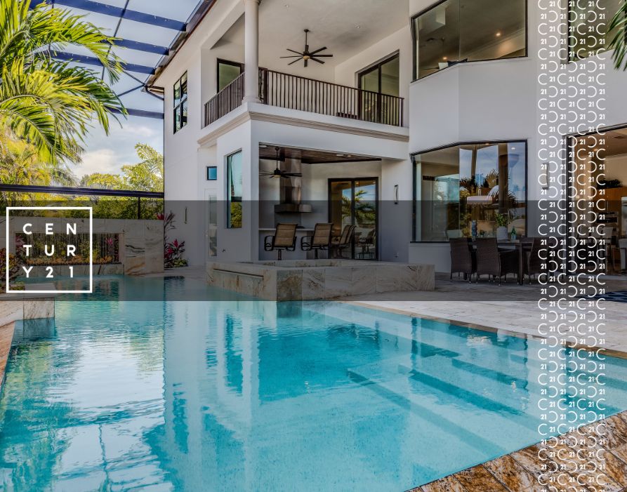 Pool area of Florida mansion